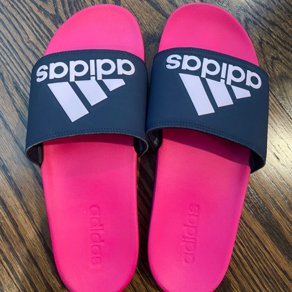 Lightly worn Adidas slides